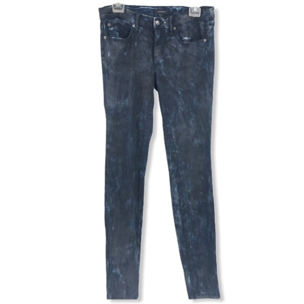 BEBE Size 29 Black & Blue Skinny Jeans. EUC.